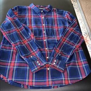 Plaid print blouse
